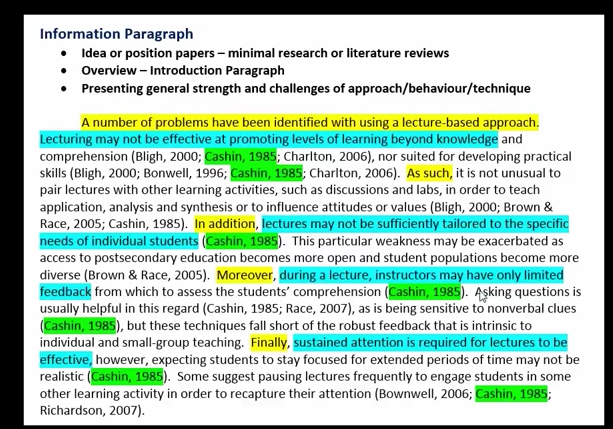 screenshot of color-coded paragraph