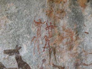 image of rock art on cave wall