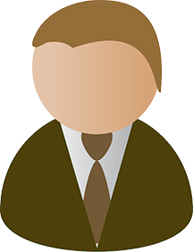 graphic of man in brown suit