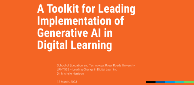 A Toolkit for Leading Implementation of  Generative AI in Digital Learning